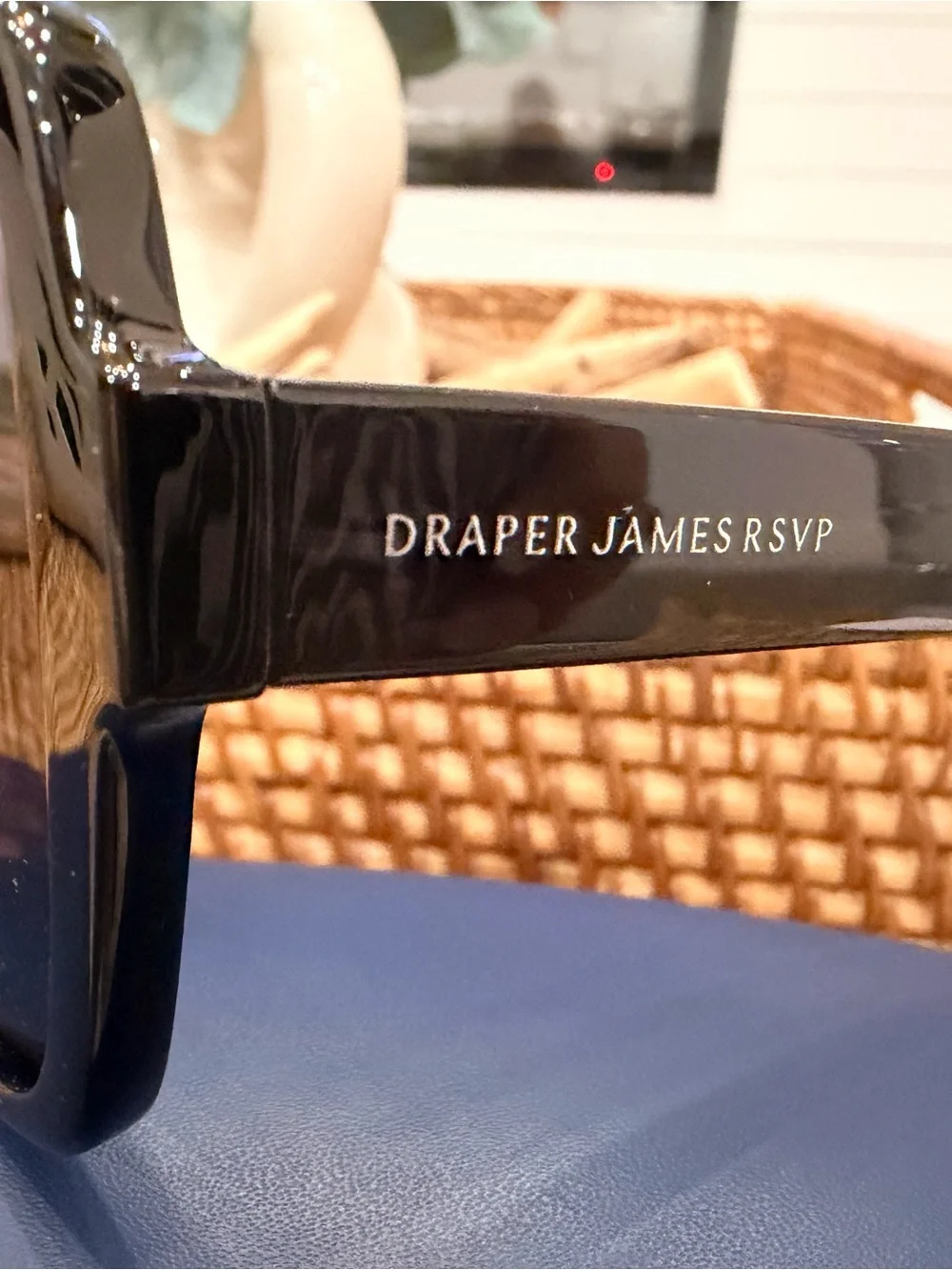 NWOT Draper James Black Oversized Square Sunglasses